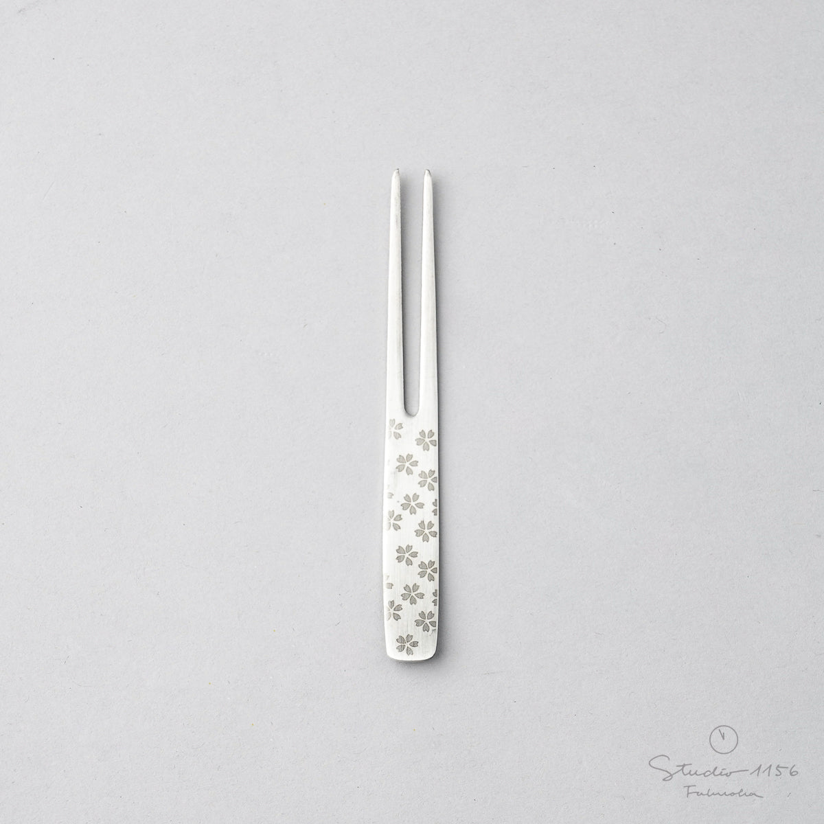 新潟燕カトラリー かんざし ピックフォーク 和柄シルバー 9cm
